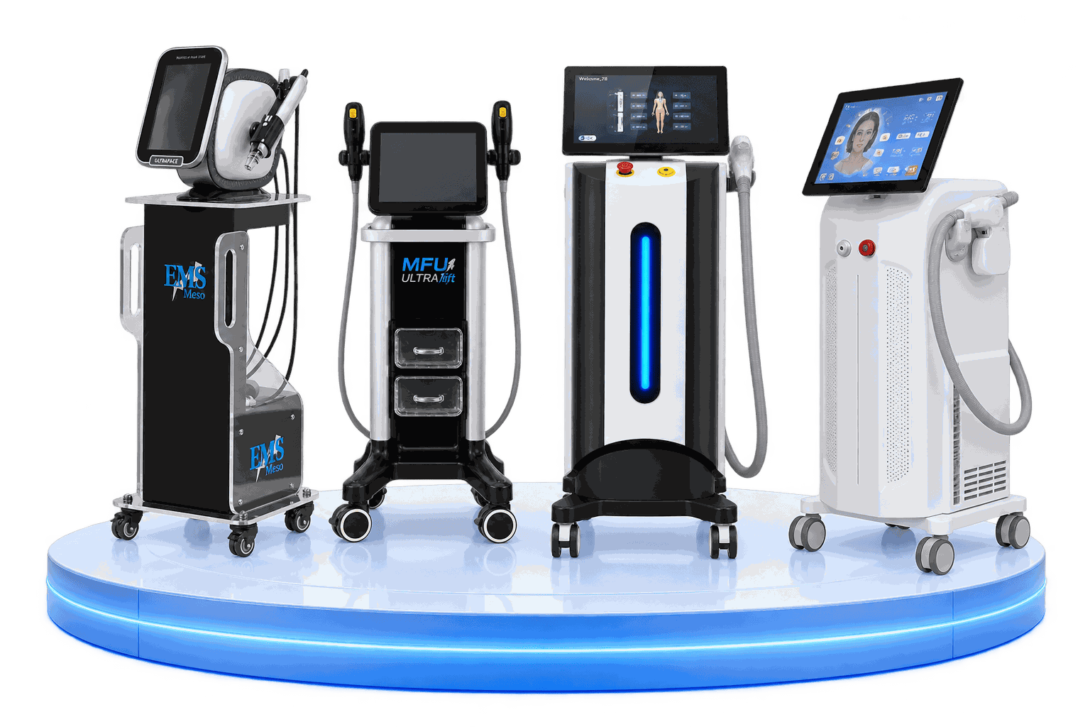 Dàn thiết bị thẩm mỹ công nghệ cao BeautyPlus: EMS Meso, MFU Ultra Lift, Laser CO2 Fractional, Q-Switch, Picolaser
